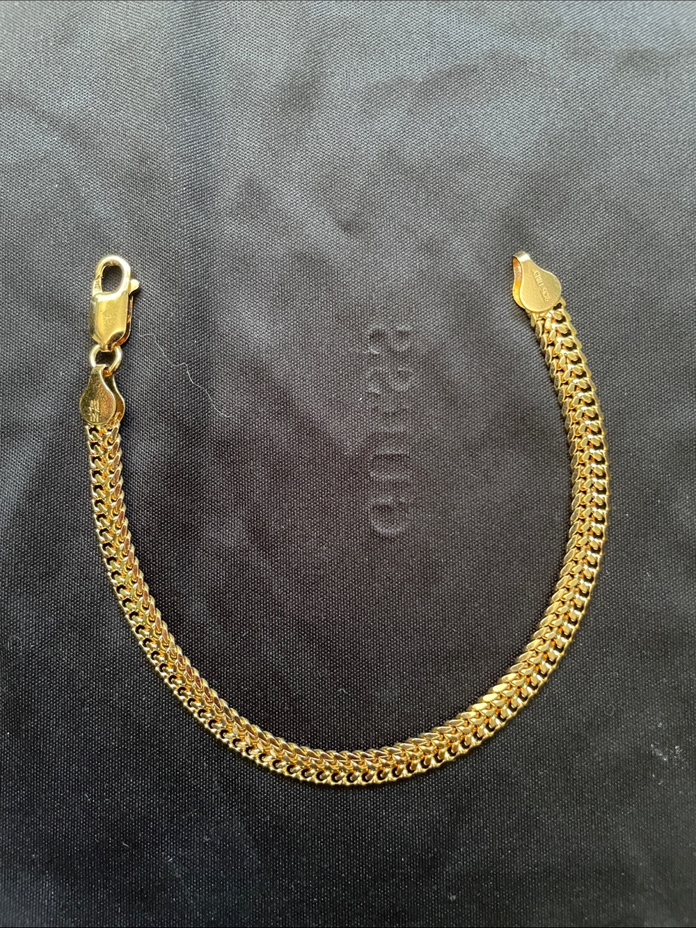 Gold Tone Double-Row Chain Bracelet